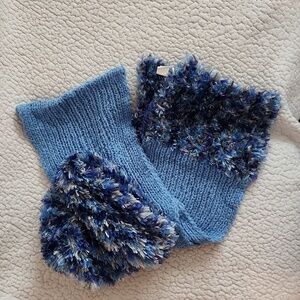 Target retro Y2K Handmade fuzy plush velvet knit scarf and hat